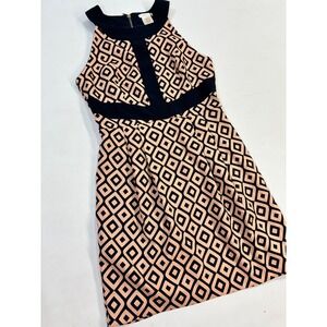 Esley Dress Black Geometric Print Sleeveless Career Party‎ Medium M
